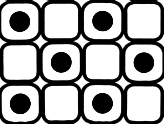 Gallery image for Black/White Tile Square
